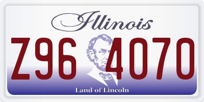 IL license plate Z964070