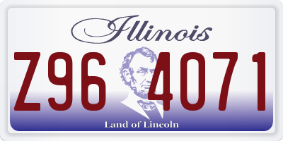 IL license plate Z964071