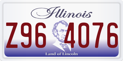 IL license plate Z964076