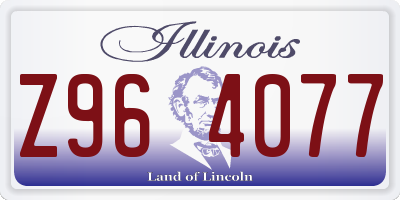 IL license plate Z964077