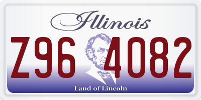 IL license plate Z964082