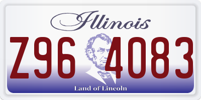 IL license plate Z964083