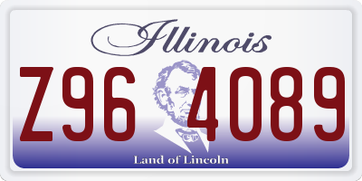 IL license plate Z964089