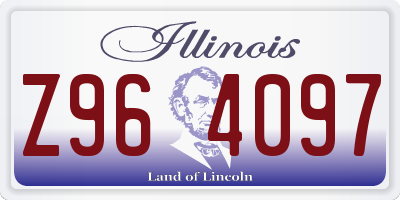 IL license plate Z964097