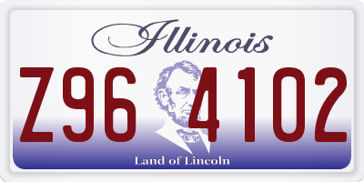 IL license plate Z964102