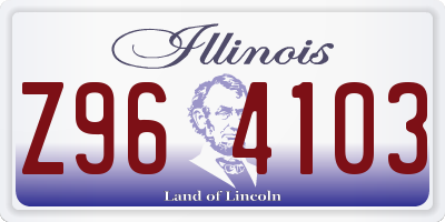IL license plate Z964103