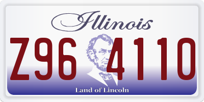 IL license plate Z964110