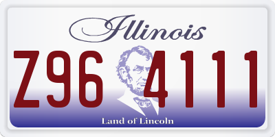 IL license plate Z964111