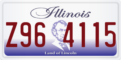 IL license plate Z964115