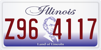 IL license plate Z964117