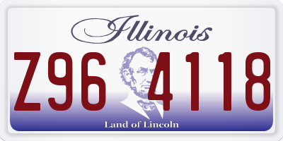 IL license plate Z964118