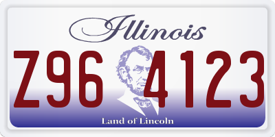 IL license plate Z964123