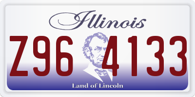 IL license plate Z964133