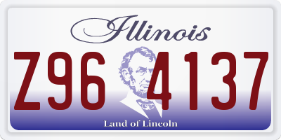 IL license plate Z964137