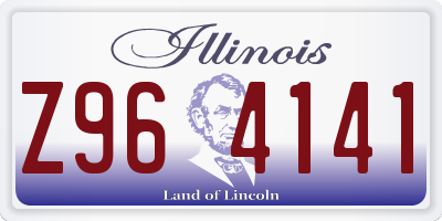 IL license plate Z964141