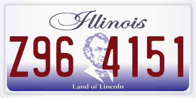 IL license plate Z964151