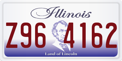 IL license plate Z964162