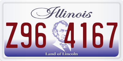 IL license plate Z964167