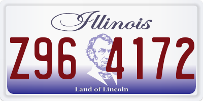 IL license plate Z964172