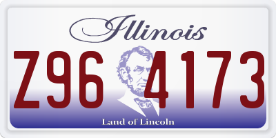 IL license plate Z964173