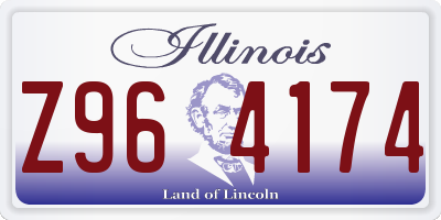 IL license plate Z964174