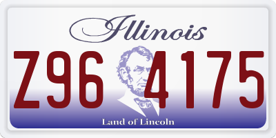 IL license plate Z964175