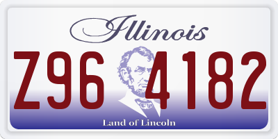 IL license plate Z964182