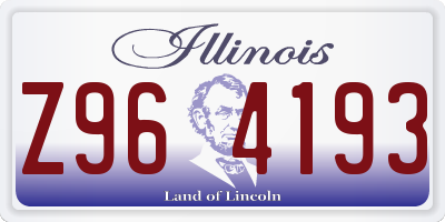 IL license plate Z964193