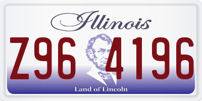 IL license plate Z964196