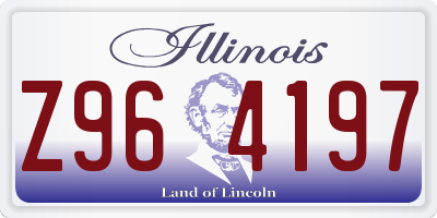 IL license plate Z964197
