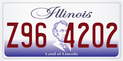 IL license plate Z964202