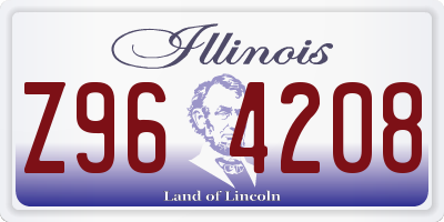 IL license plate Z964208