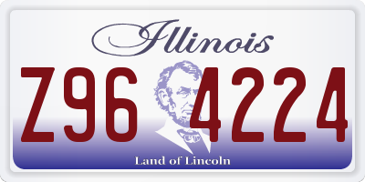 IL license plate Z964224