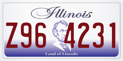 IL license plate Z964231