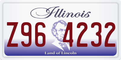 IL license plate Z964232