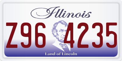 IL license plate Z964235