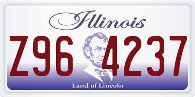 IL license plate Z964237