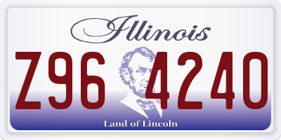 IL license plate Z964240
