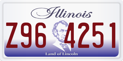IL license plate Z964251