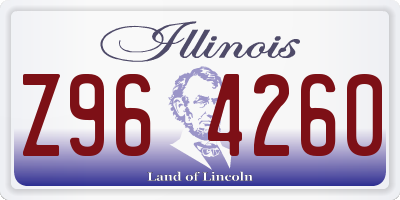 IL license plate Z964260