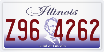 IL license plate Z964262