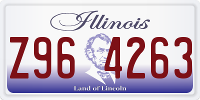 IL license plate Z964263