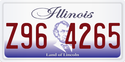 IL license plate Z964265