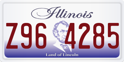 IL license plate Z964285