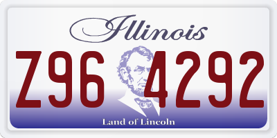 IL license plate Z964292