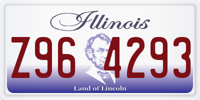 IL license plate Z964293