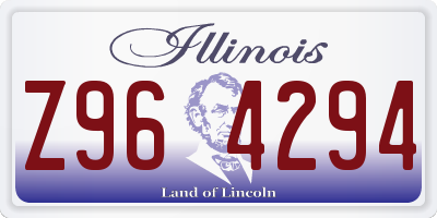 IL license plate Z964294