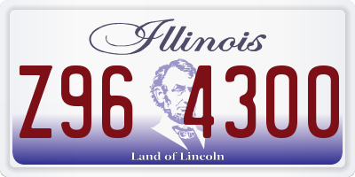 IL license plate Z964300