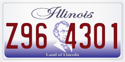 IL license plate Z964301