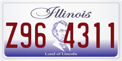IL license plate Z964311